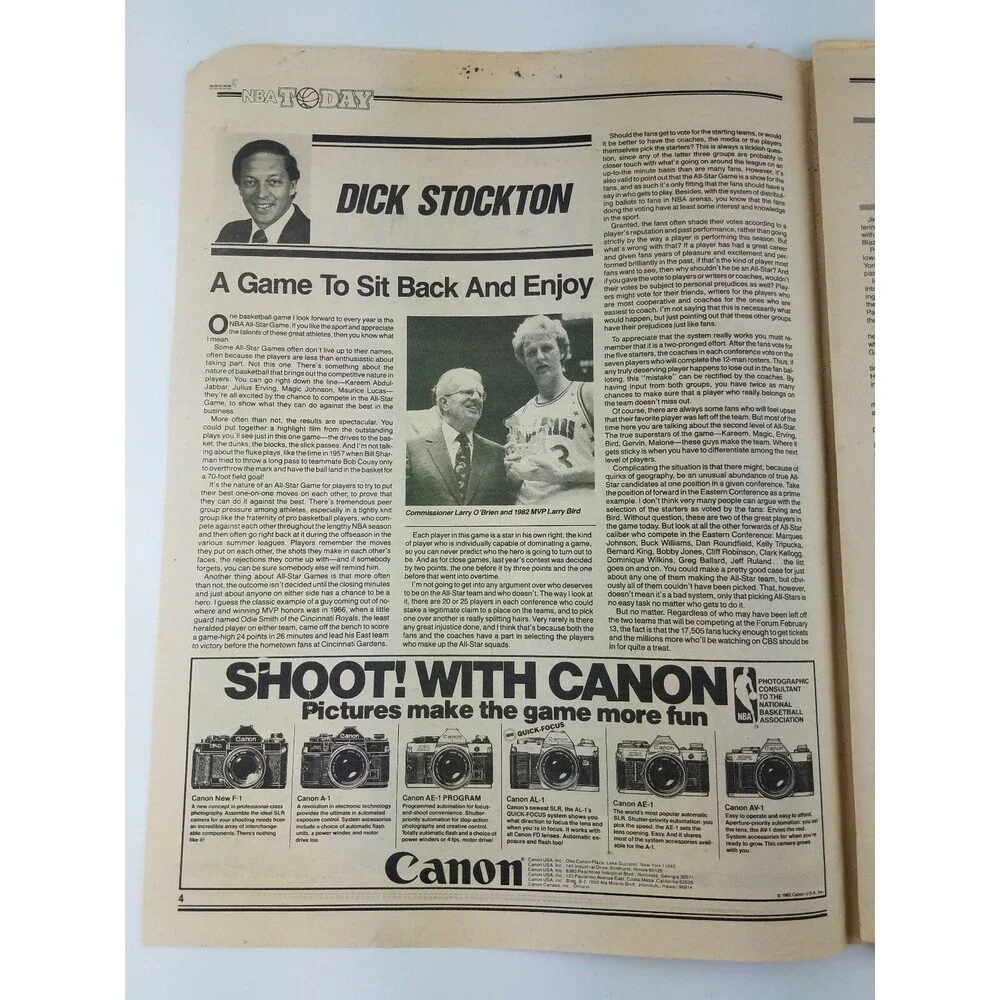 RARE 1983 NBA Today Newspaper Magazine Basketball New Jersey NETS Vtg 80s 1980s